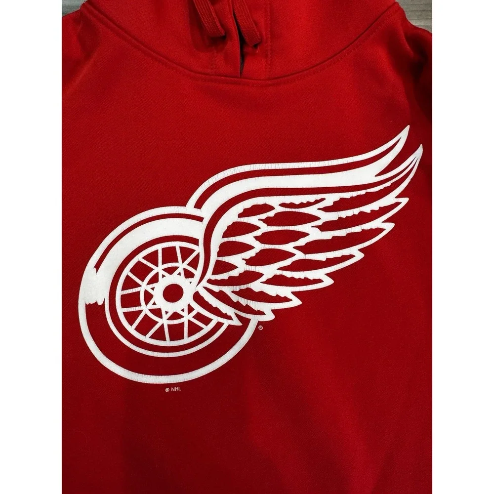Detroit Red Wings Majestic NHL Mens Small Hockey Embroidered Hoodie Sweatshirt